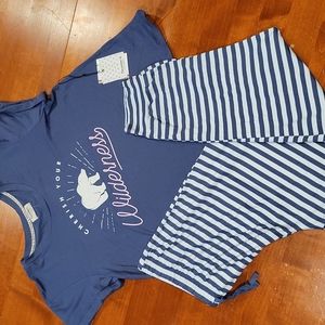 BearPaw "Cherish Your Wilderness" Pajama Set Sz Lrg